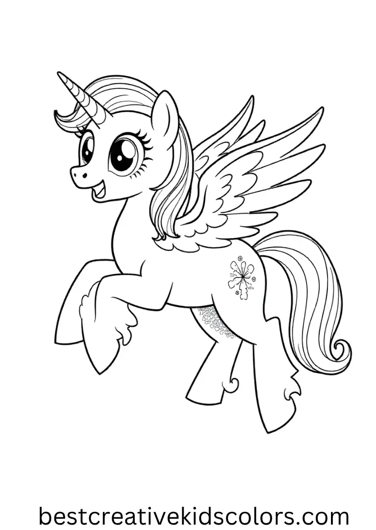 My Little Pony Pegasus Flying Fun Coloring Page