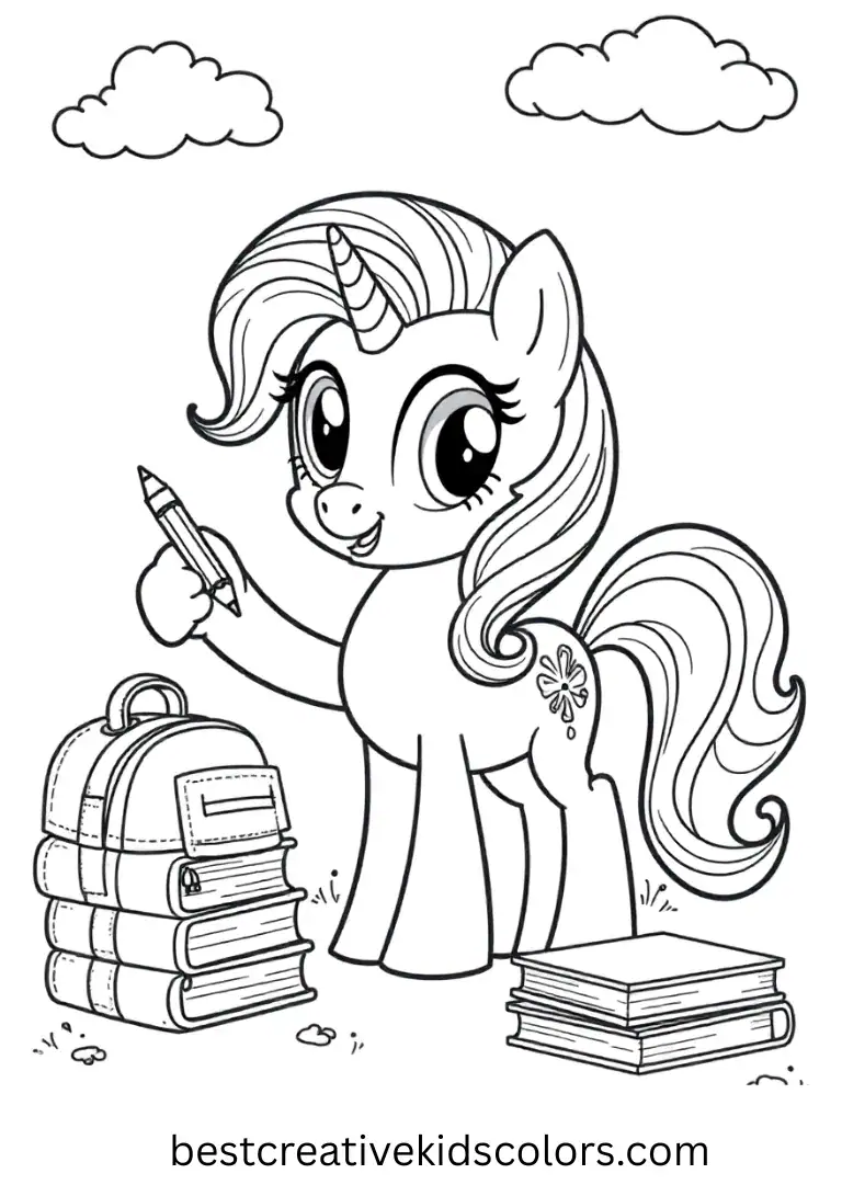 My Little Pony School Day Coloring Page