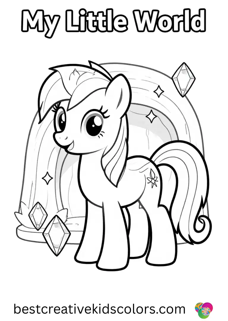 My Little Pony World shows ponies discovering glowing caves filled with twinkling gems.