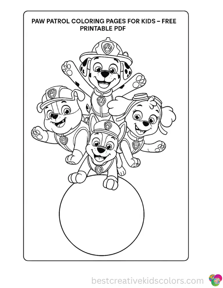 Paw Patrol Coloring Pages for Kids – Free Printable PDF