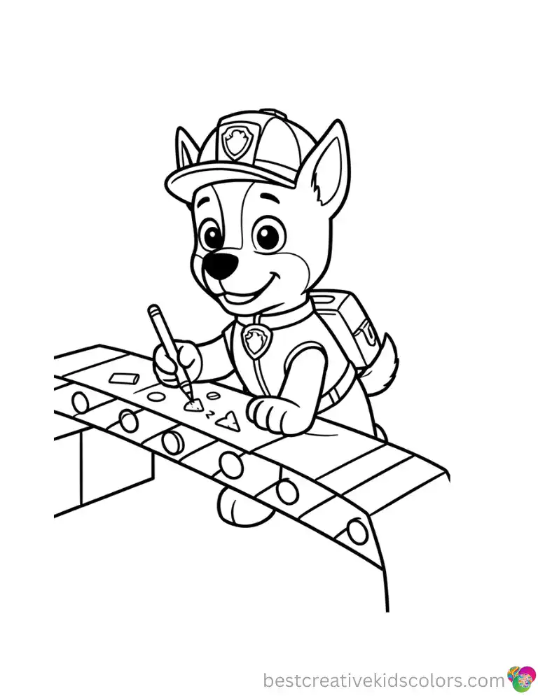 Paw Patrol coloring pages Rubble