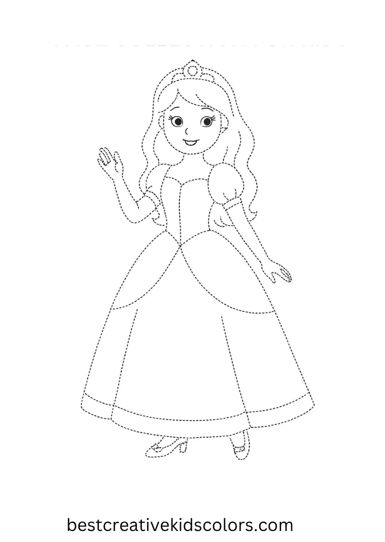 Mix colors on gowns, tiaras, and sparkling shoes in cheerful designs.