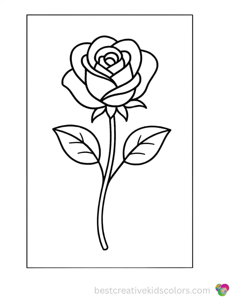 Printable Rose Coloring Pages Free to Download