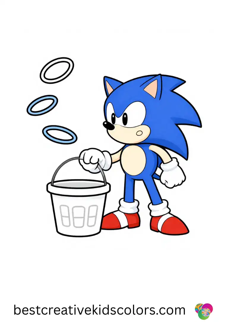 Printable sonic rings coloring pages