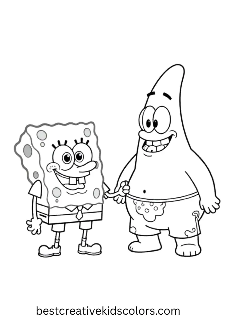 Printable spongebob and patrick coloring pages pdf free