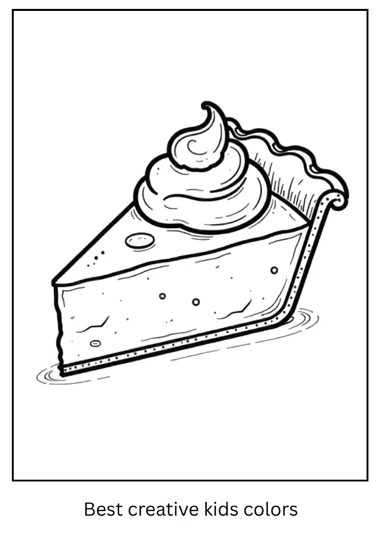 Pumpkin Pie Halloween Coloring Page
