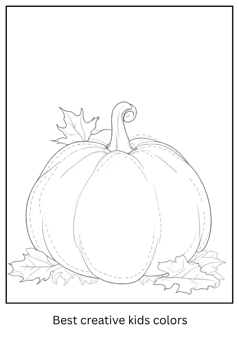 Pumpkin and Leaves Coloring Fun for Halloween