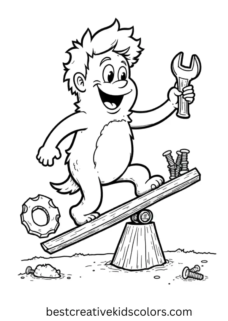 Rocky mends fences and playground equipment using recycled materials.