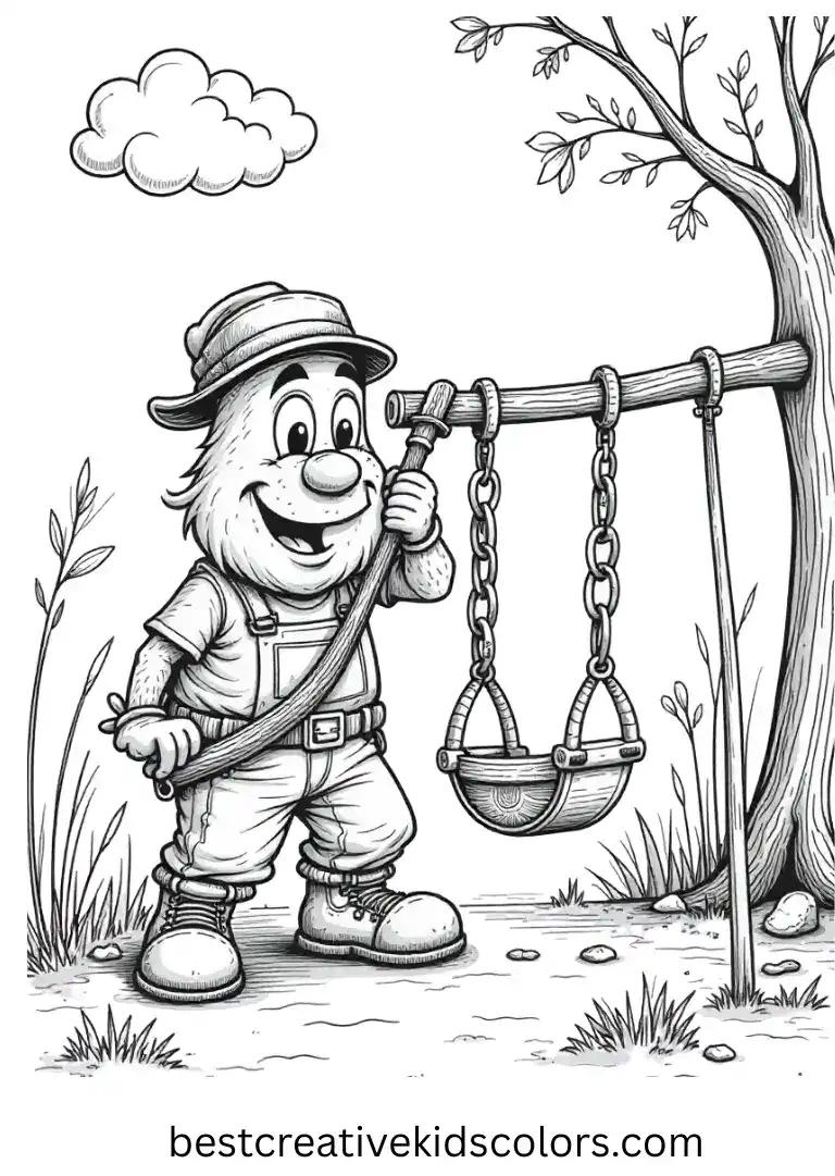 Rubble Playground Fun Paw Patrol Coloring Picture Repair