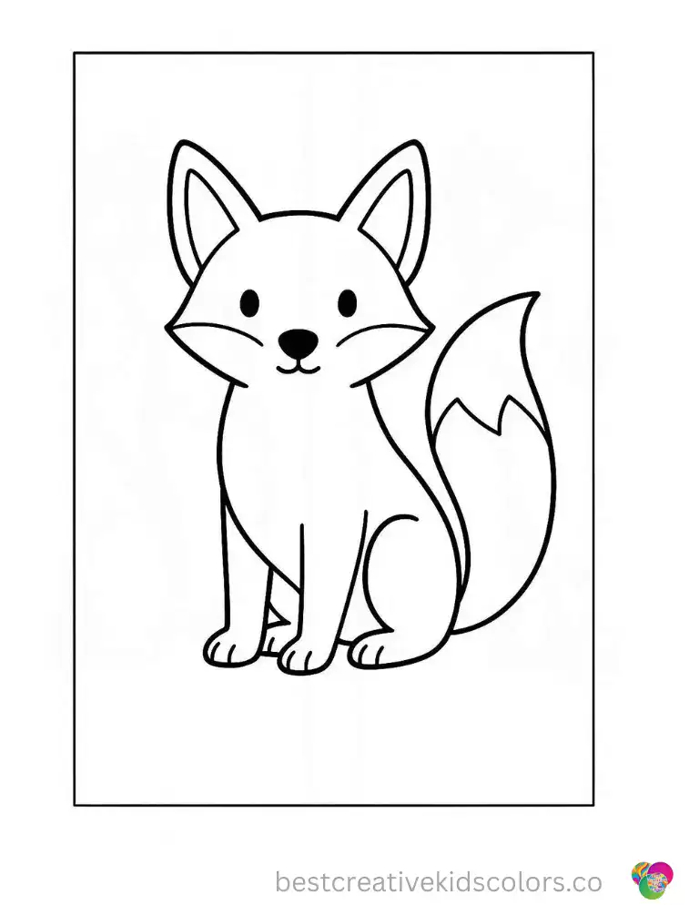 A simple fox raising its sharp ears high while listening to the quiet air.