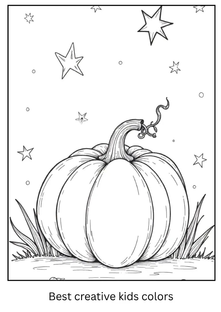 Sleepy Pumpkin Coloring Page for Halloween