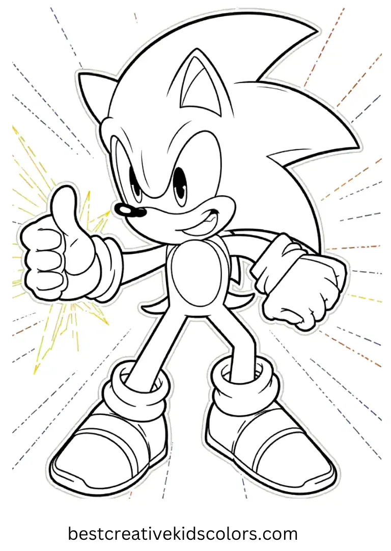 Sonic Battle Coloring Page – Power Burst