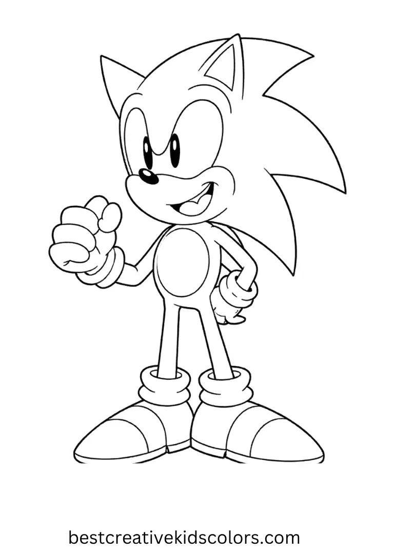 Sonic laughs out loud, spreading joy and fun through every color.