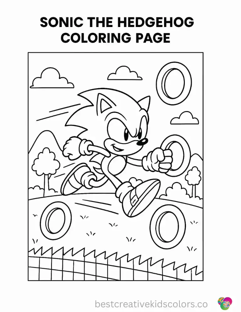 Sonic the Hedgehog Coloring Page