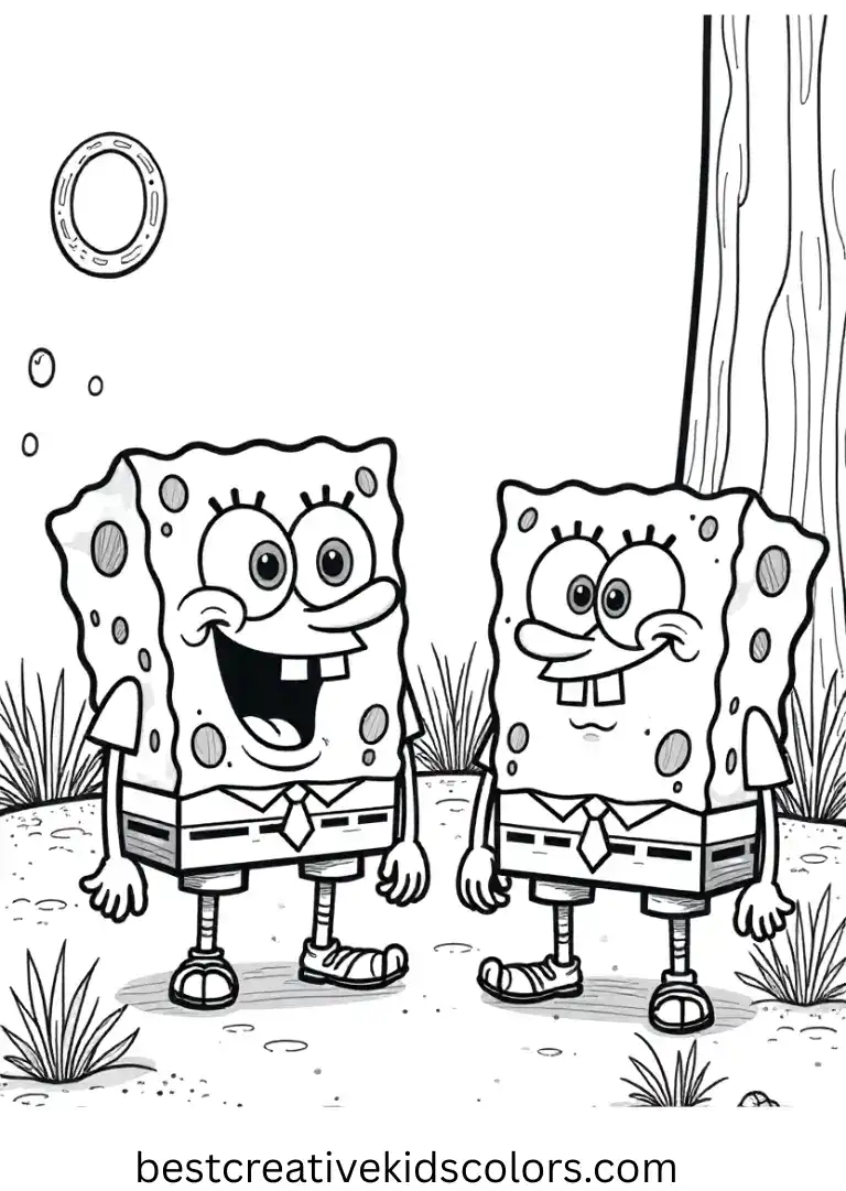 Download this Spongebob coloring PDF free download featuring lively ocean-themed pages that inspire kids to color fun Bikini Bottom moments.
