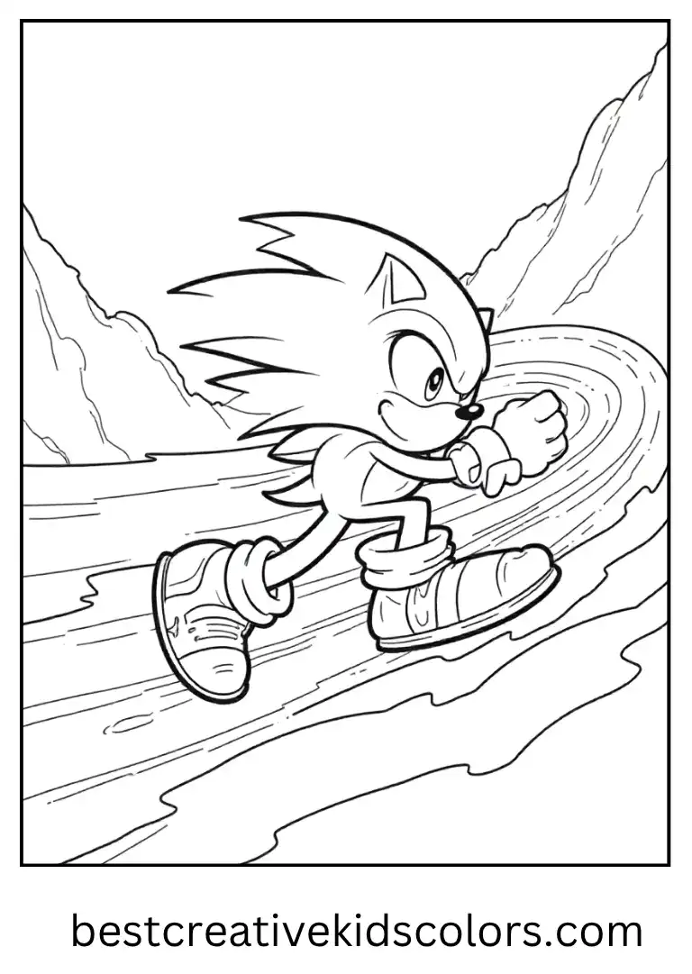 Super Sonic Coloring Sheet – High Speed Spark