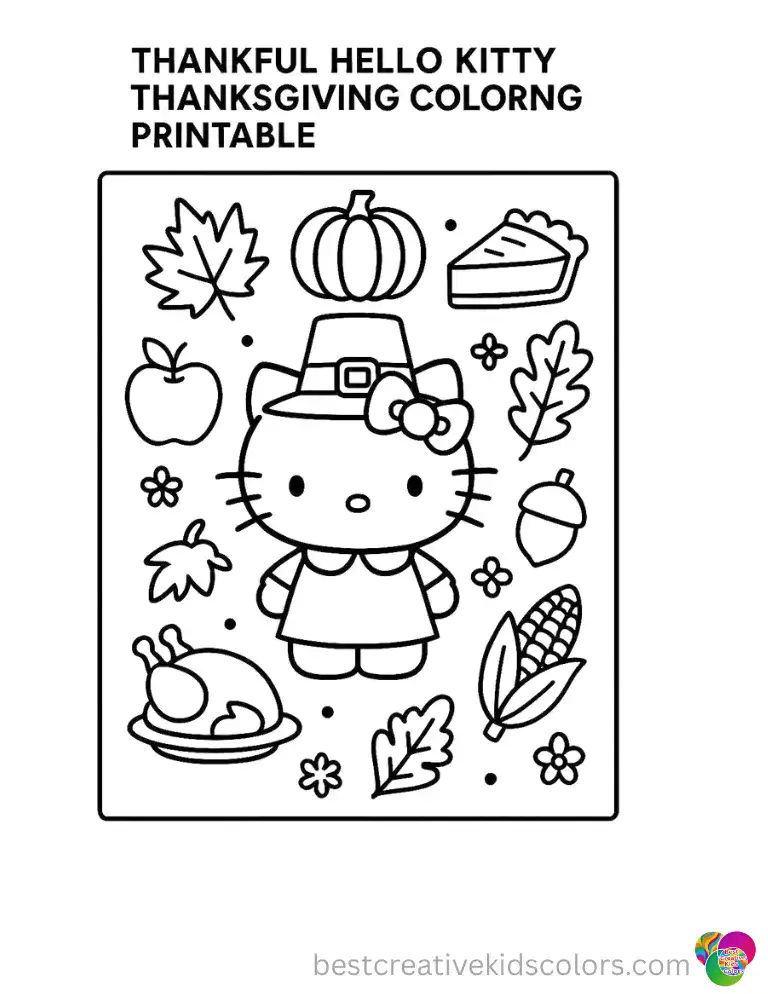Every single thing she loves fills Hello Kitty notebook page. A sweet, quiet PDF for a cozy holiday afternoon.