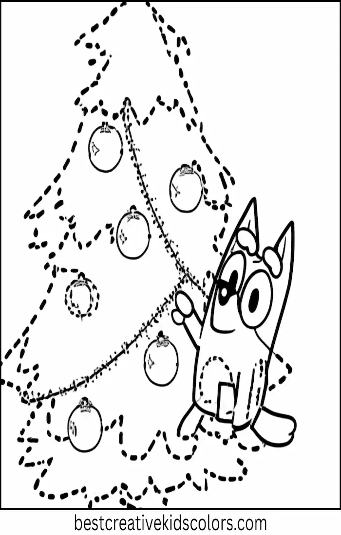 Title Bingo and Bluey Trick-Or-Treat – Easy Coloring