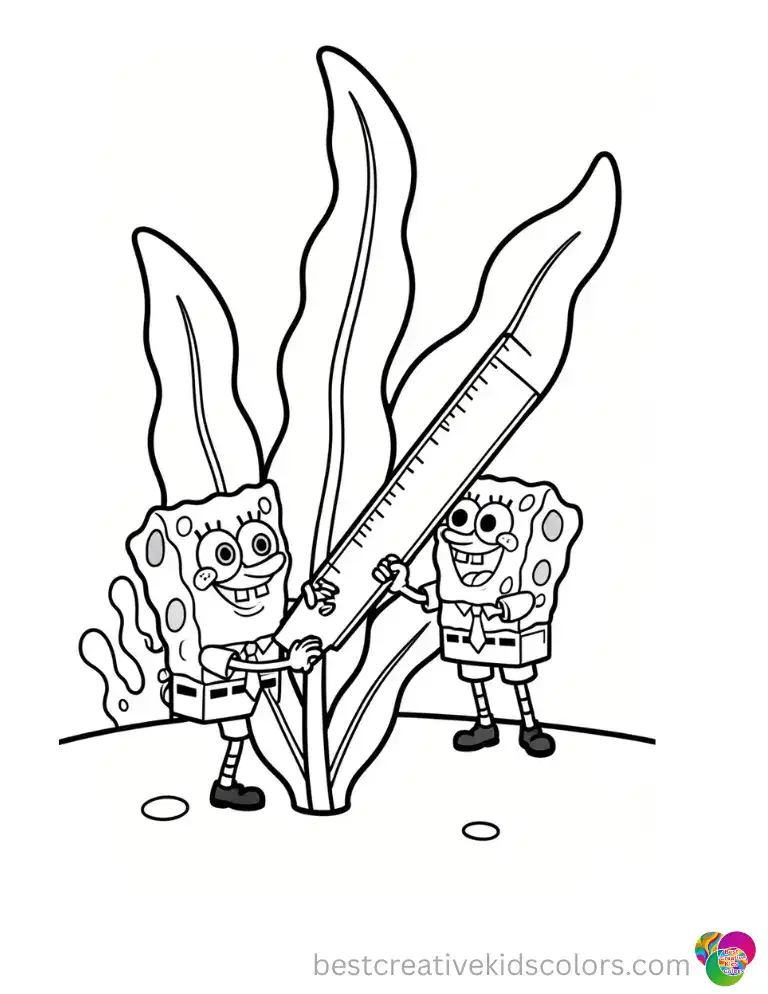 spongebob color pages