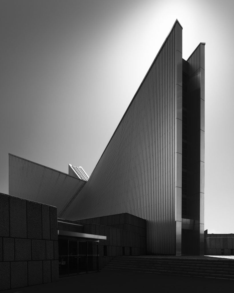 Black and white fine art architecture Tokyo Modern architecture