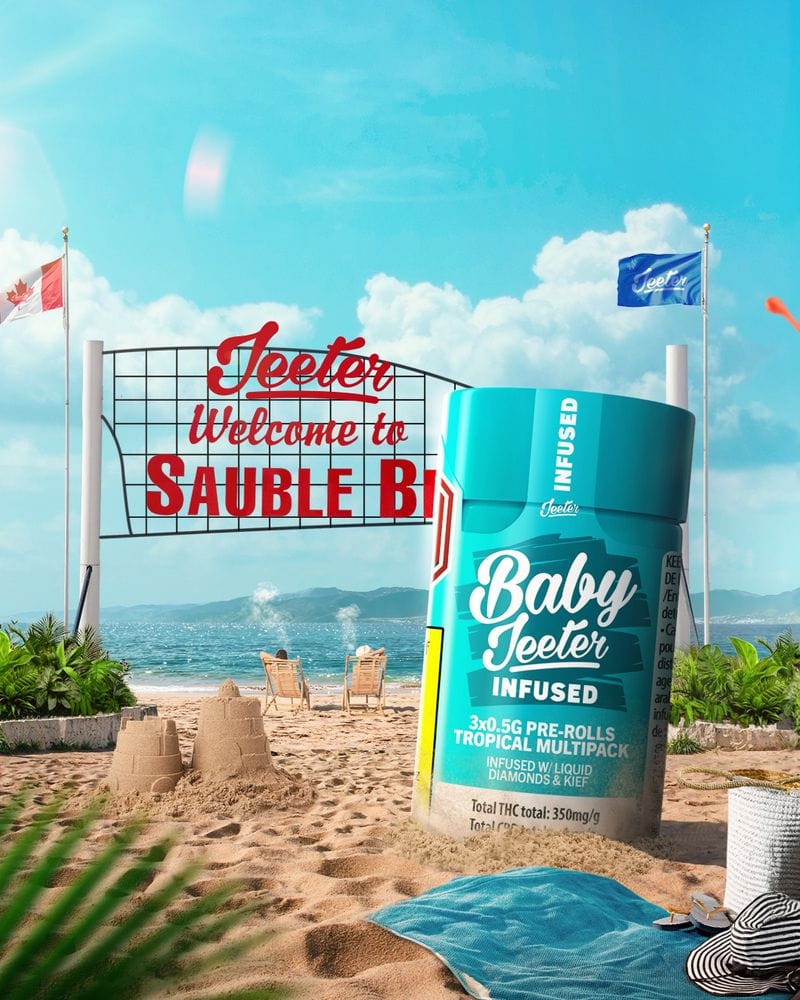 Baby Jeeter Infused Tropical Pack Pre-Rolls 3 Pack <br>Hybrid <br>42% - Image 6