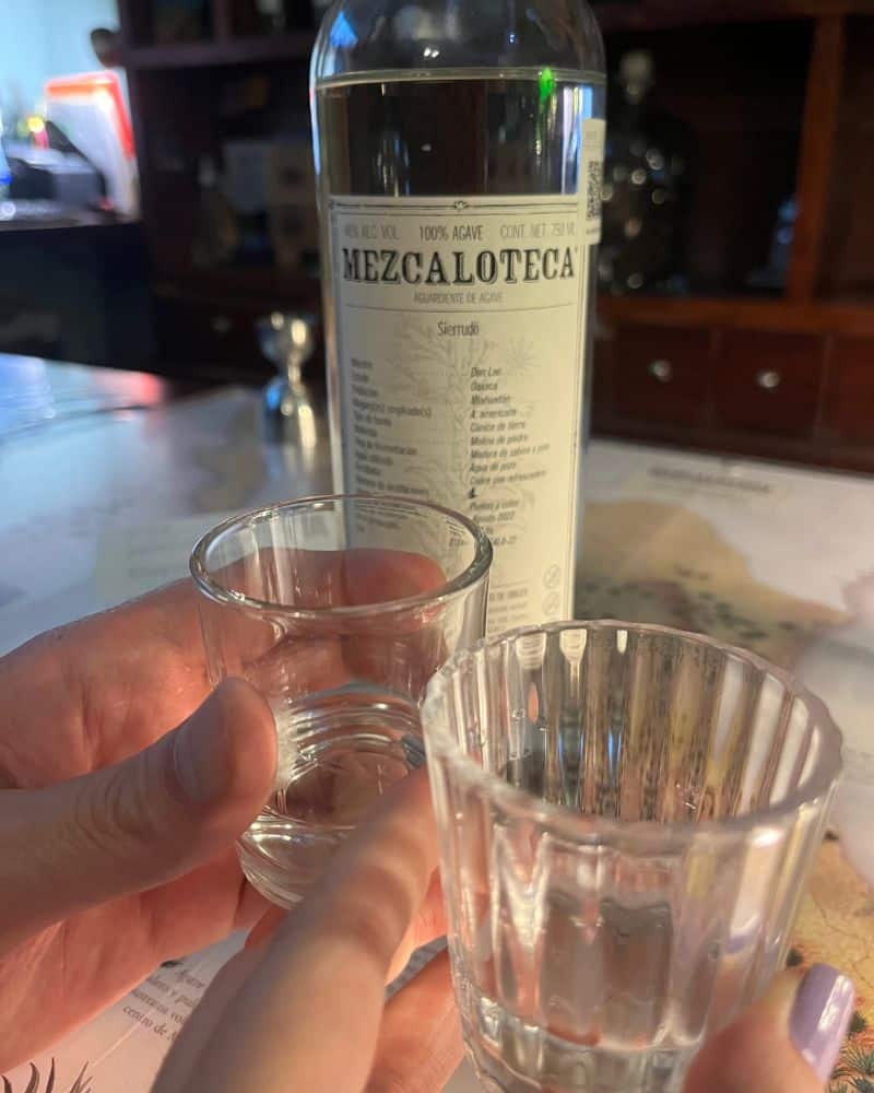 bottle of mezcal from oaxaca mexico