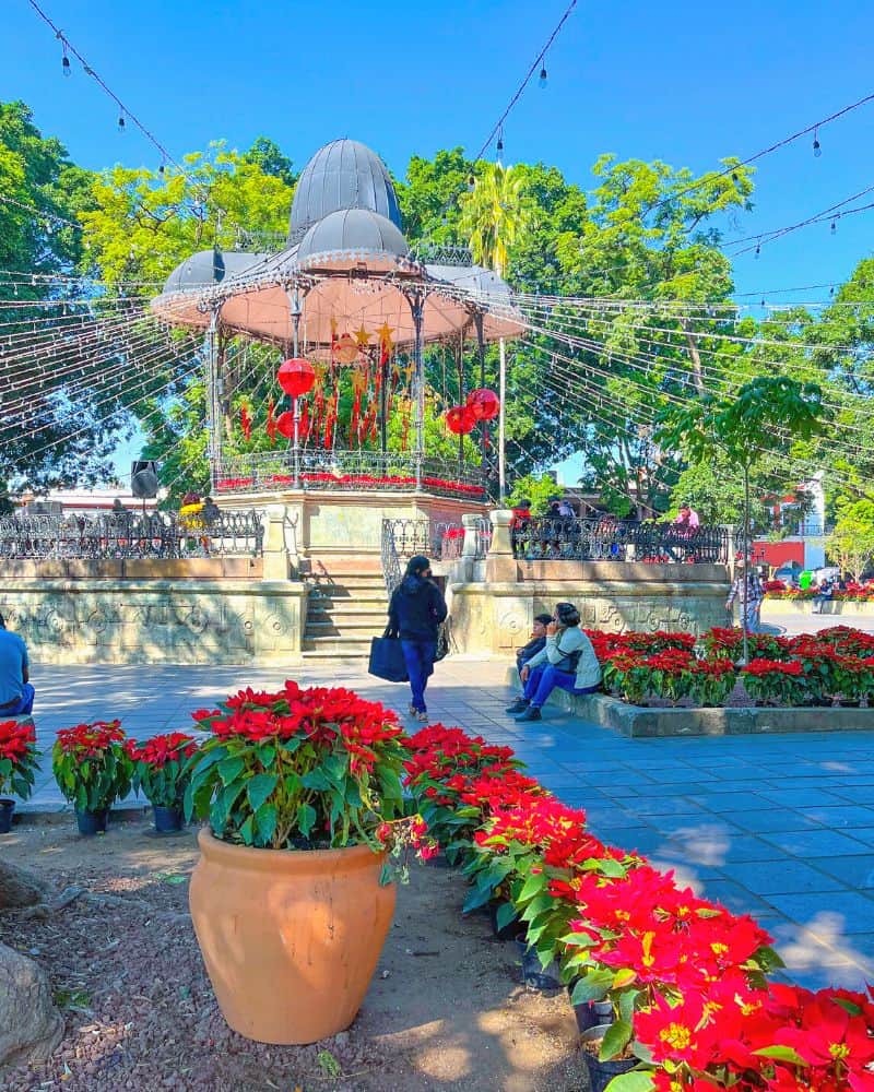 kiosko (gazebo) in the oaxaca city zocalo