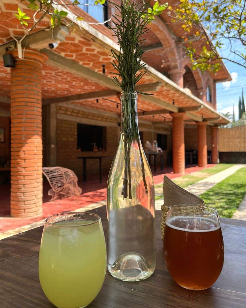 drinks at Restaurante Alfonsina Oaxaca