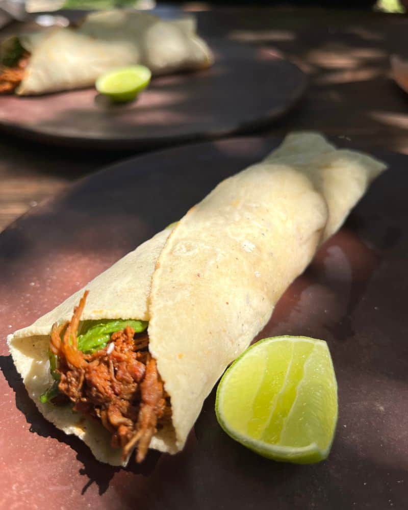 barbacoa taco at Restaurante Alfonsina in oaxaca