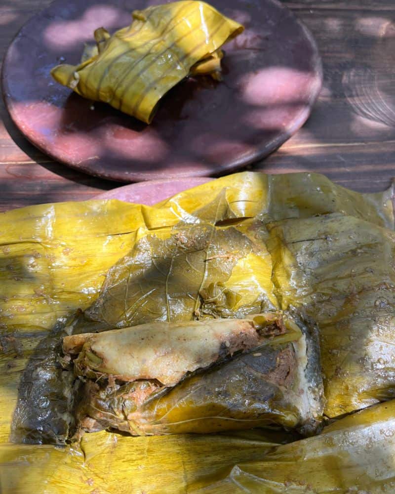 tamales at Restaurante Alfonsina Oaxaca Mexico