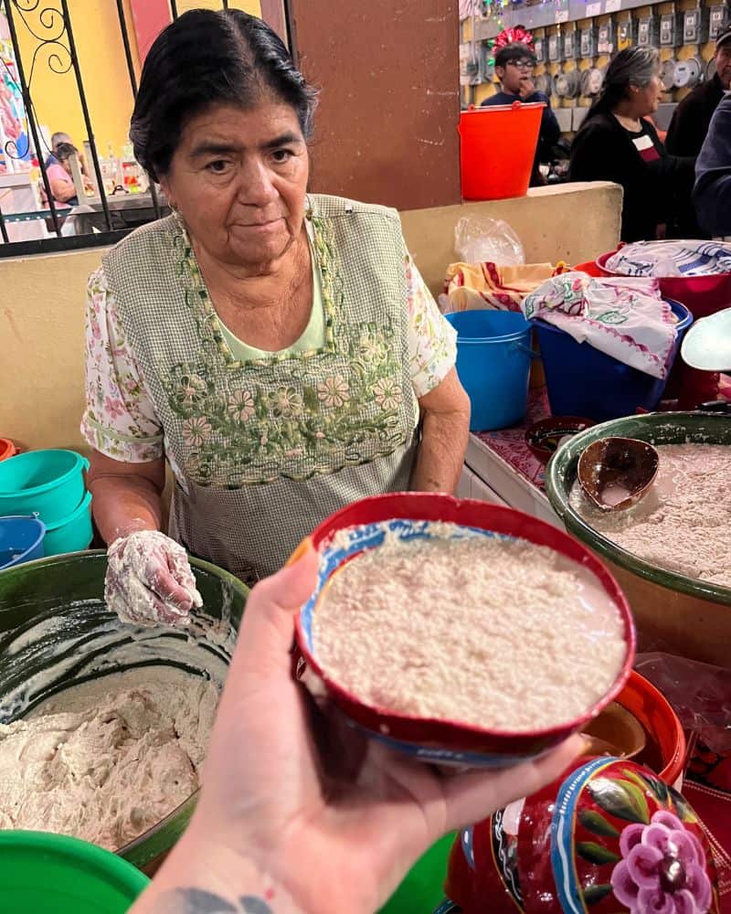 tejate mexican drink in oaxaca