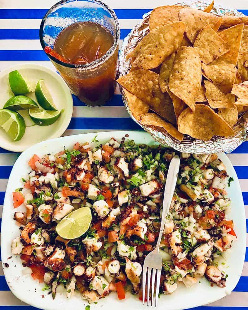 plate of ceviche