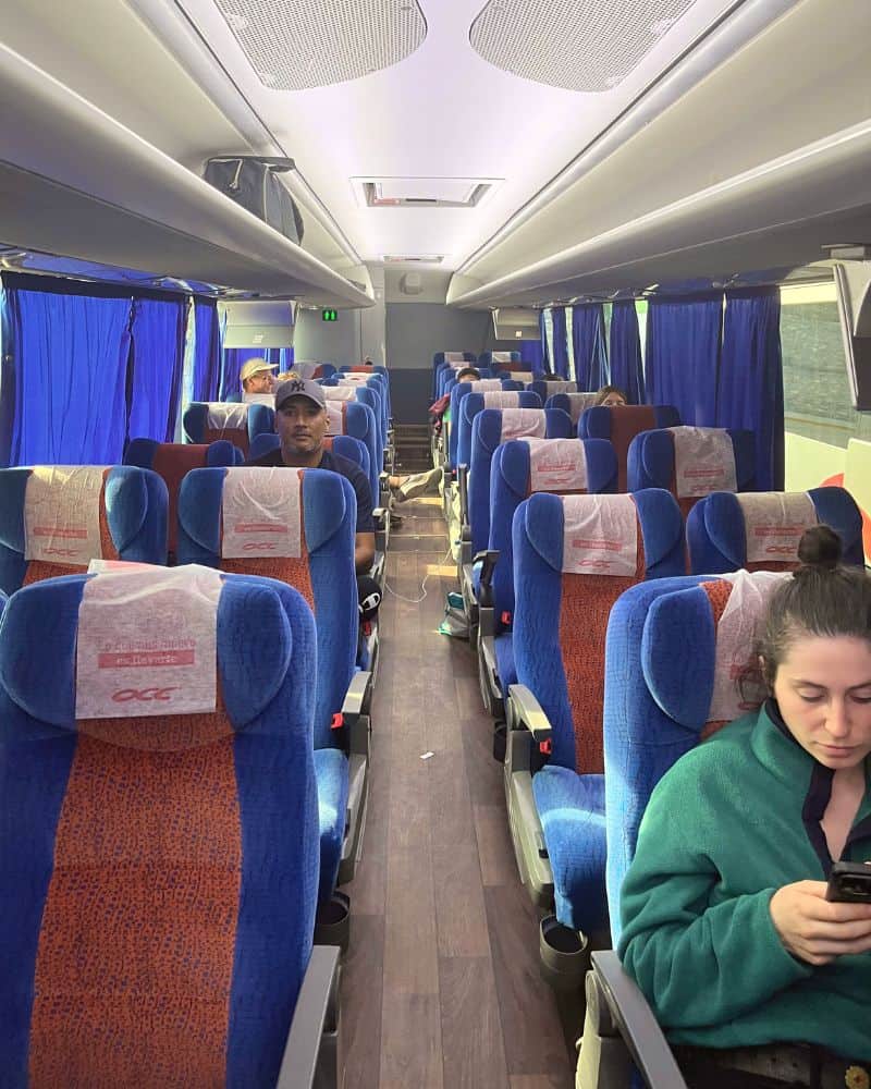 people on a bus in mexico