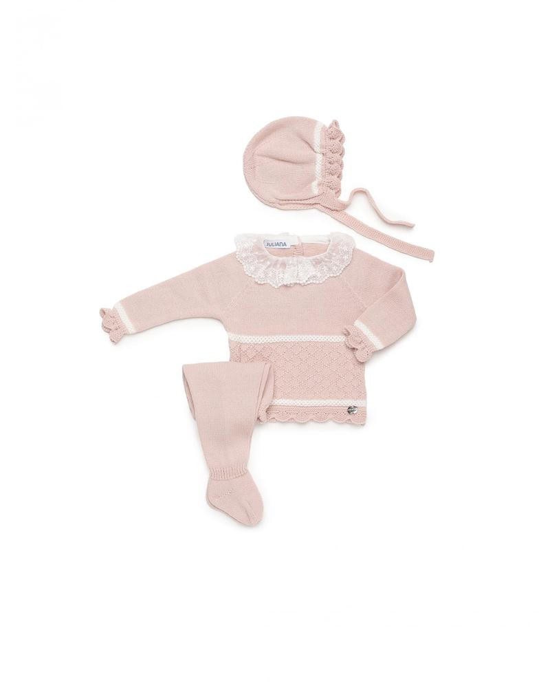 C pzs rosa Volan Puntilla y Gorro Ladera -JULIANA