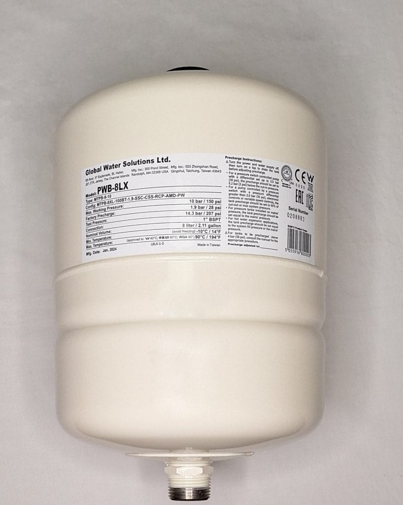 8L steel pump pressure tank