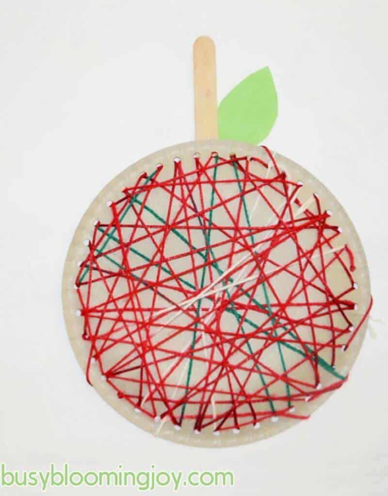 paper plate apple