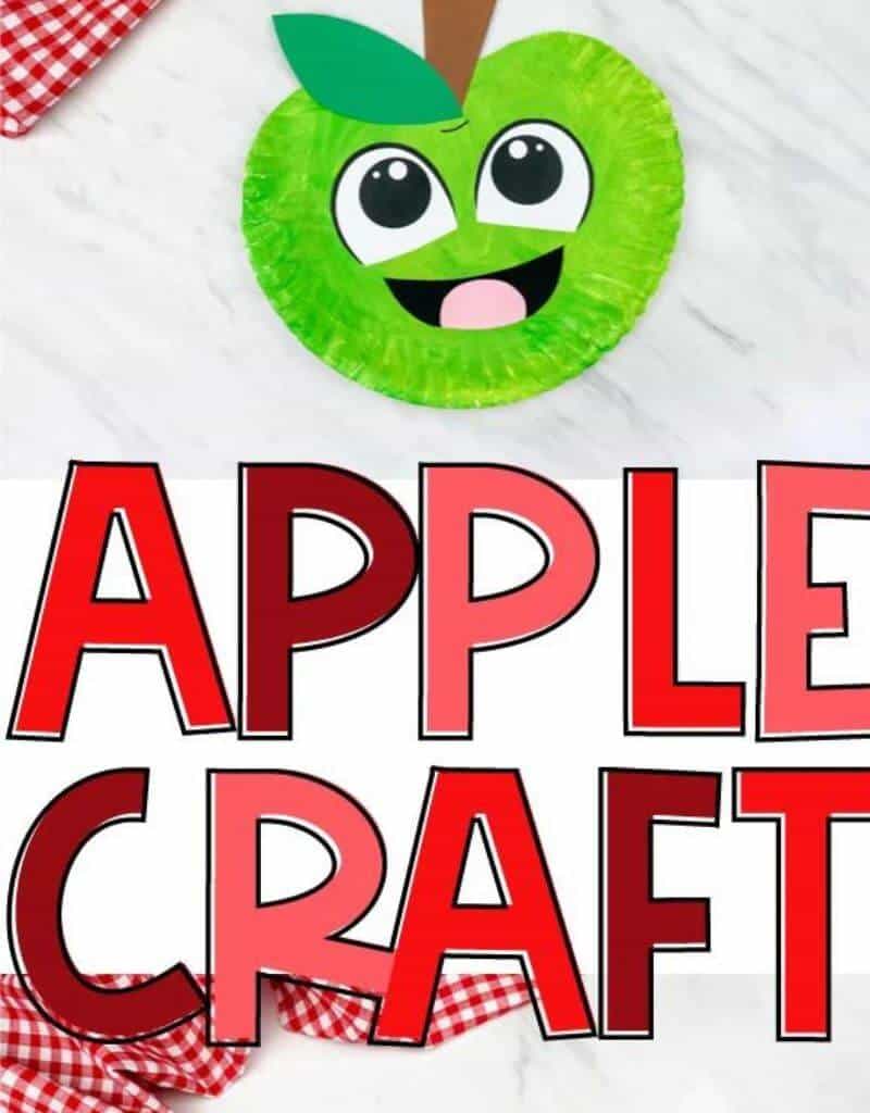 paper plate apple craft