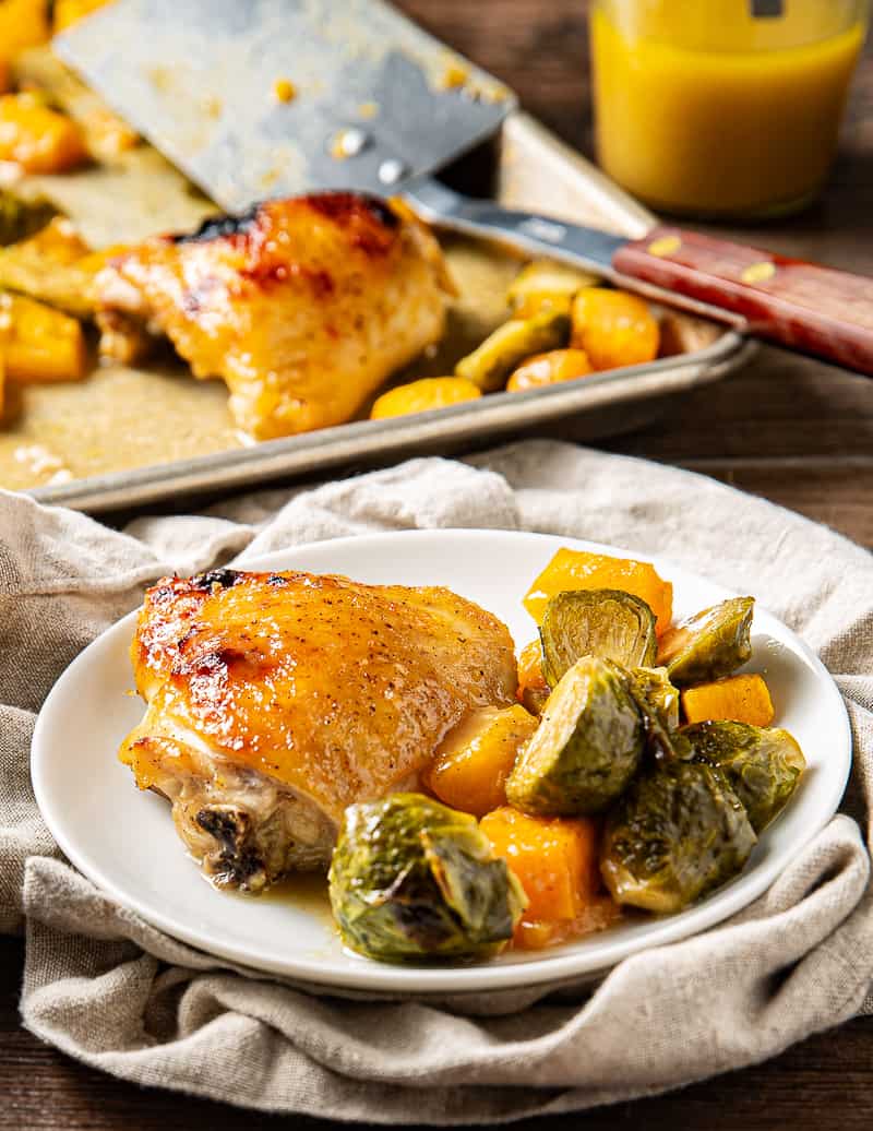 chicken thigh sheet pan dinner