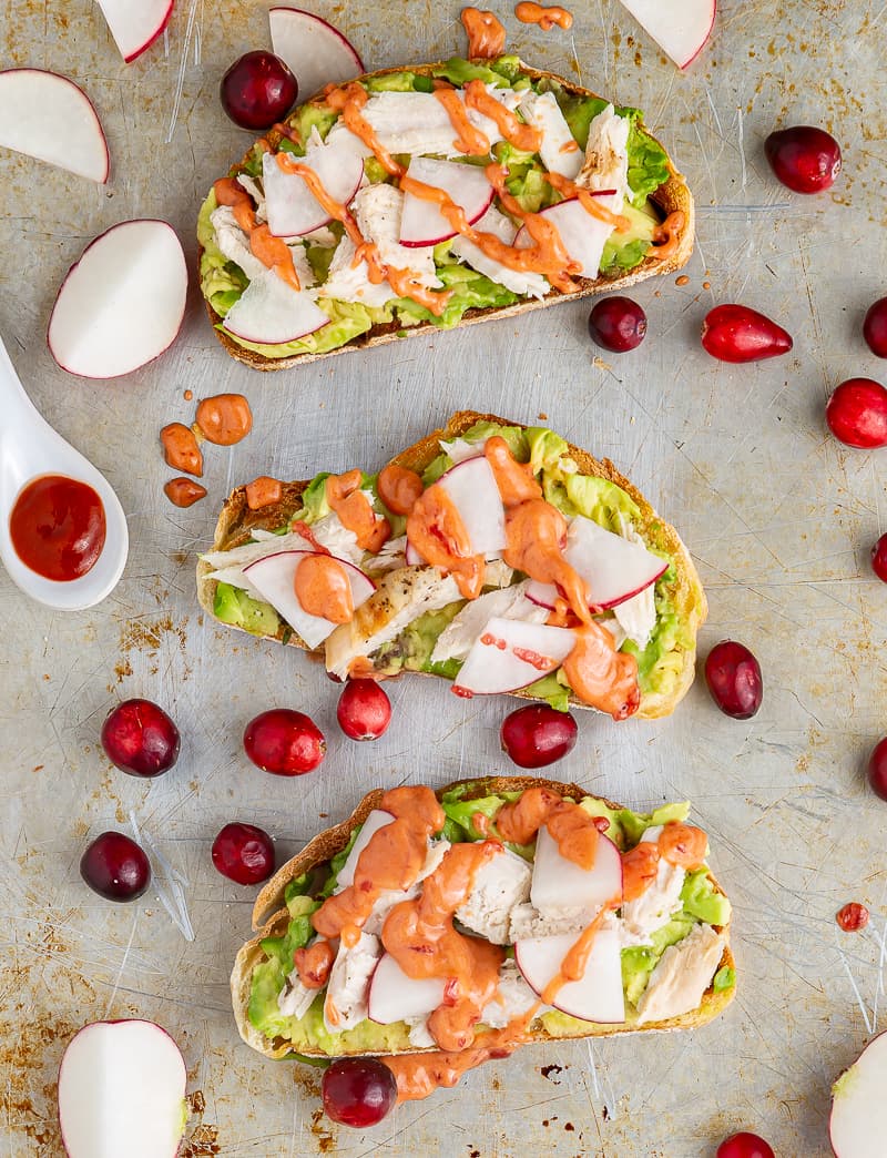 turkey avocado toast ready to eat