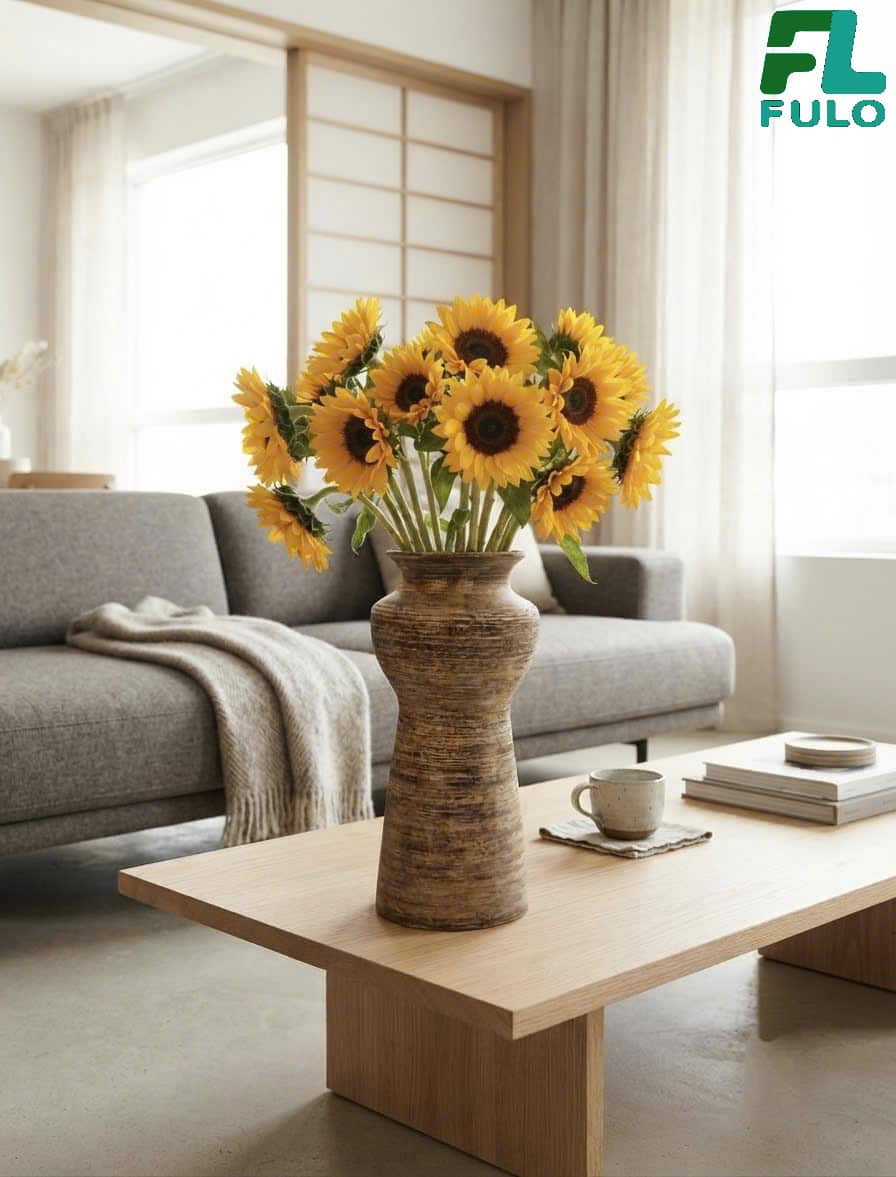 Bình Cắm Hoa Hướng Dương-Gốm Sứ Fulo