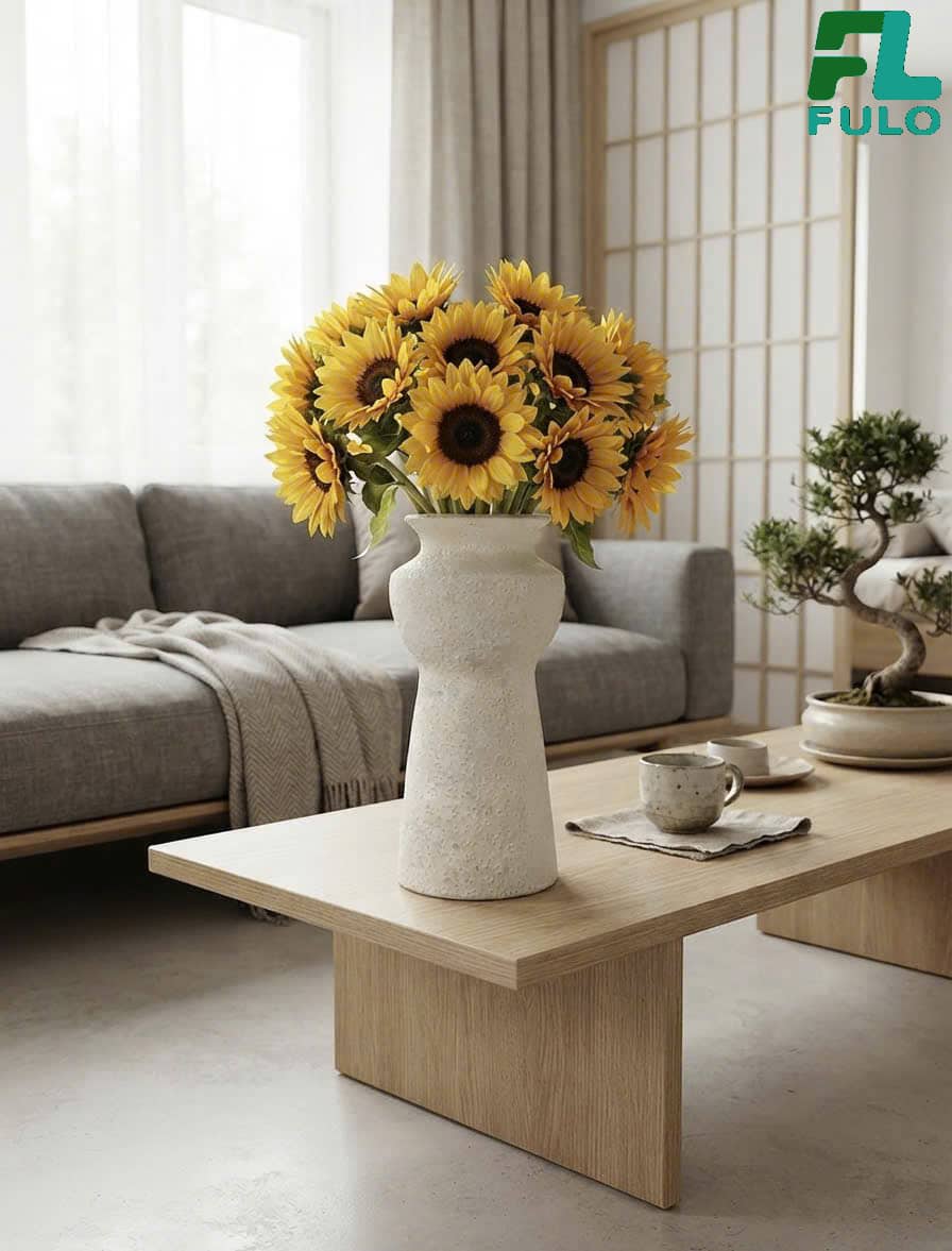 Bình Cắm Hoa Hướng Dương-Gốm Sứ Fulo