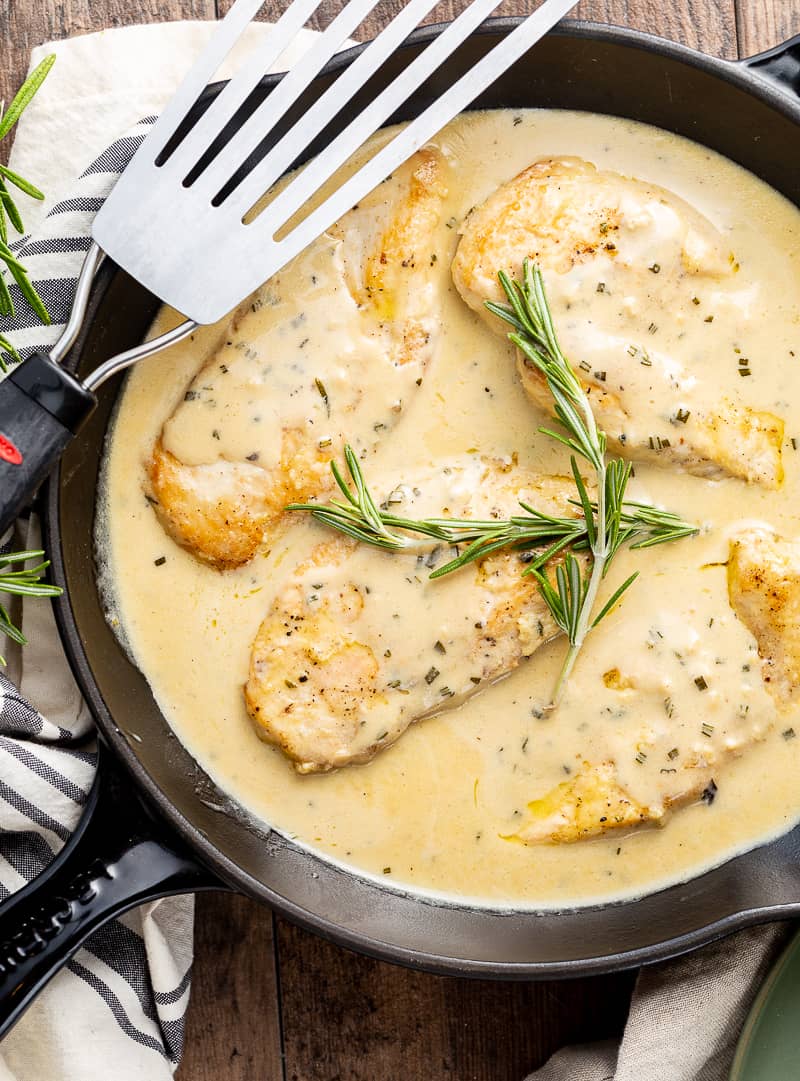 creamy chicken with rosemary sauce