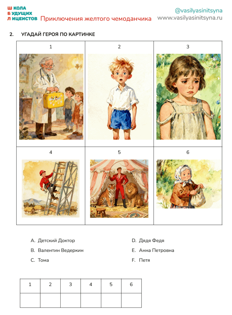 Приключения желтого чемоданчика, викторина , работа с текстом, вопросы по тексту, текст и задание с ответами, задания на работу с текстом, вопрос на понимание текста