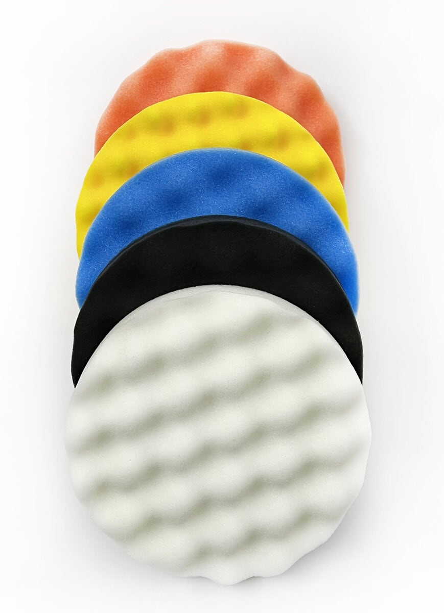 Gąbka Polerska 150mm x 25mm na rzep Karbowana