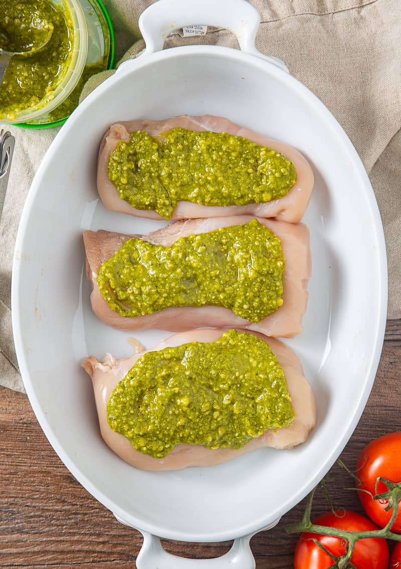 chicken breasts with pesto