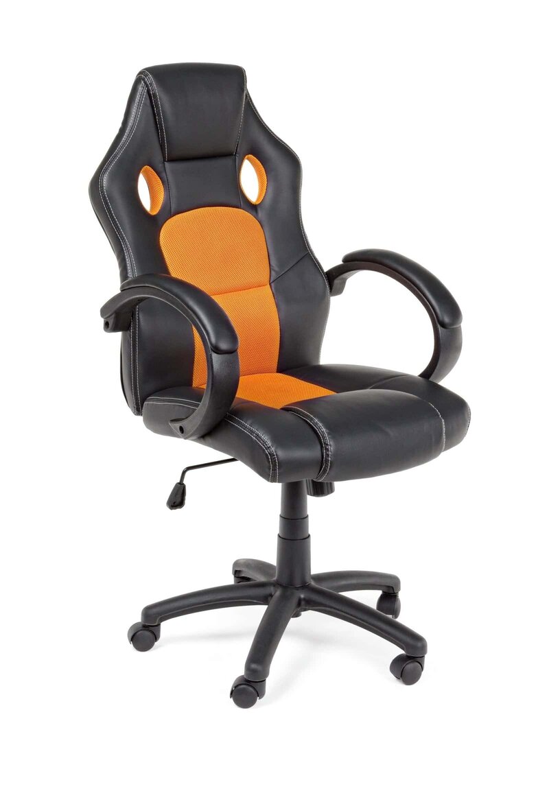 Sedia gaming ergonomica con design confortevole, supporto lombare e rotelle, ideale per ufficio o gaming.