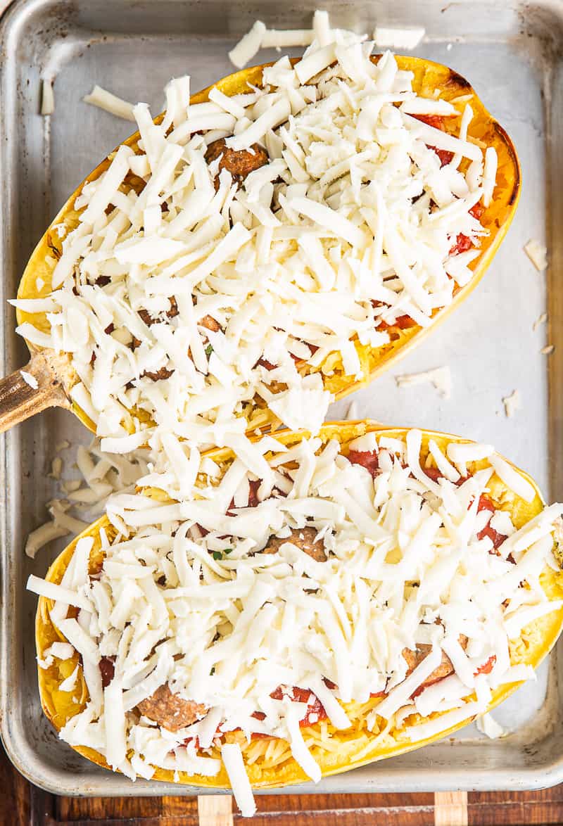 spaghetti squash with mozzarella