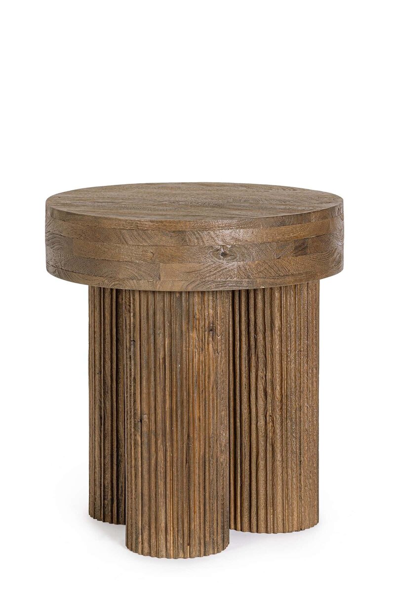 Palo da tavolo in legno massello, design rustico e stile naturale, perfetto come complemento d'arredo.