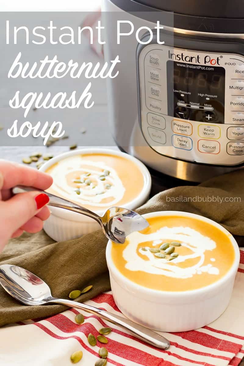 Instant Pot Butternut Squash - an easy Panera copycat Autumn Squash Soup recipe that is much more healthy