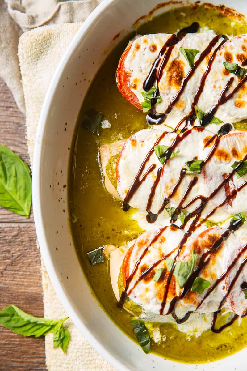 pesto chicken with balsamic